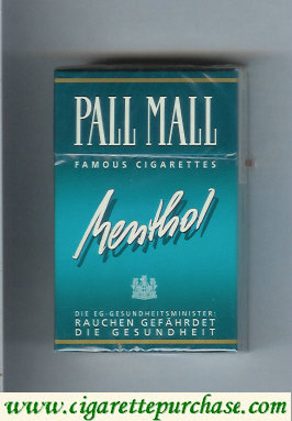 Pall Mall Famous Cigarettes Menthol cigarettes hard box